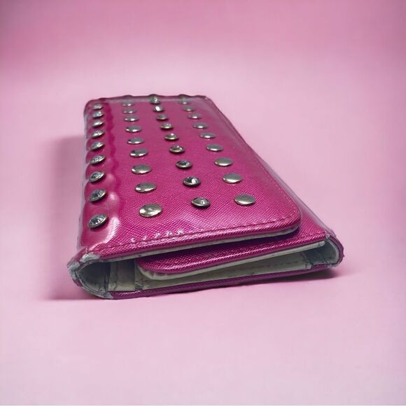 Hot Pink Bling & Silver Studded Wallet l VGUC - Picture 10 of 14